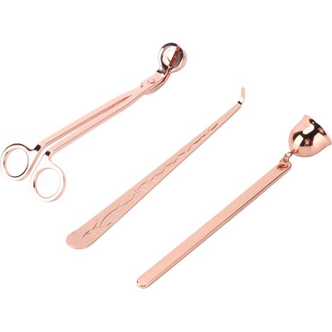 Coupe-mèches 3 pièces : Accessoires pour bougies pratiques, durables et esthétiques (1/5)