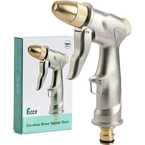 Metal Watering Gun, High Pressure Water Sprayer, Robust Garden Water Sprayer, for Car Washing, Plant Watering, Pet Showering - Short (1/5)