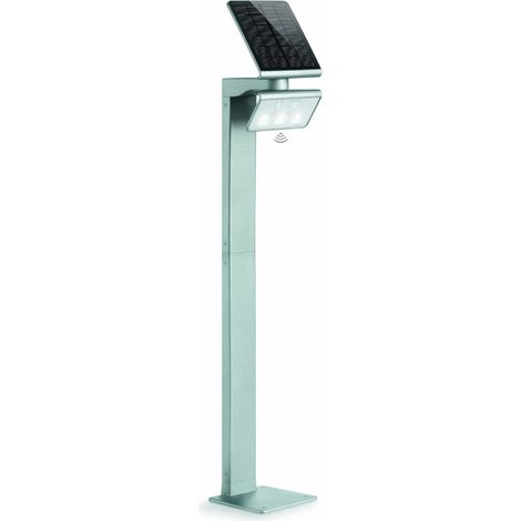 Steinel Luce solare led per esterno XSolar GL-S, regolabile in altezza, angolo rilevamento 140°, luce da terra, Argento (1/5)