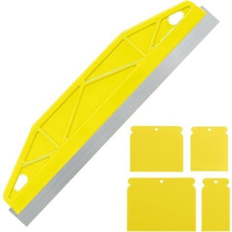 12 Inch Stainless Steel Paint Cutting Tools Protective Paint Cutting Tool 4 Pieces Wallpaper Protection Kit (Yellow) (1/5)