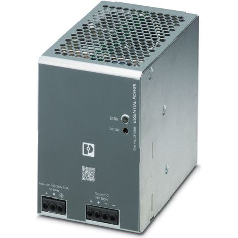 Phoenix contact 2910588 ESSENTIAL-PS/1AC/24DC/480W/EE Alimentatore 24VDC