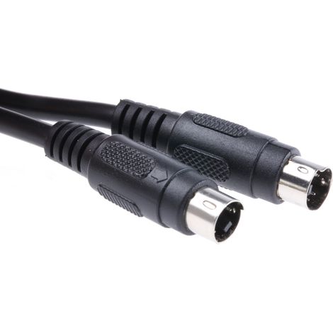 Cordon audio vidéo SVHS Noir Mini Din mâle 4 broches Mini Din mâle 4 broches, 2m ( Prix pour 1 )