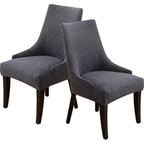 Housse de fauteuil à oreilles, housse de fauteuil d'appoint avec accoudoirs, housse de chaise de salle à manger extensible en jacquard, style 1 (1/5)