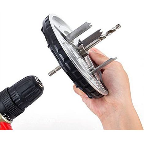 Scie à trous circulaire réglable 45-130mm pour perceuse électrique, outil de menuiserie (1/5)