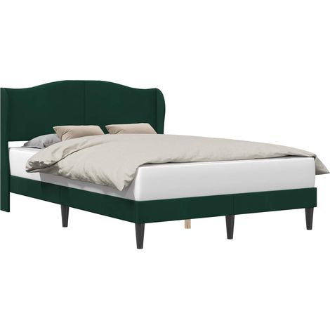 Estructura de cama Verde oscuro 120 x 200 cm Terciopelo vidaXL (1/5)