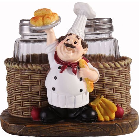 Moulin À Poivre Résine Chef Décoratif - Design Original Pour Cuisine Et Salle À Manger - 1 Pièce (1/5)