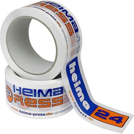 heima PP Klebeband 2-farbig 50 mm x 66 m - 1 Rolle