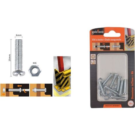 Set 8 Pz View Croce Tonda 6x25mm With Exagonal Daid M6 90977 (1/2)