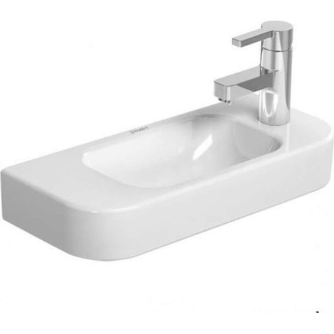 Duravit HAPPY D.2 lavabo sin rebosadero con plataforma para grifería 500x220mm 1 orificio para grifería blanco (1/2)