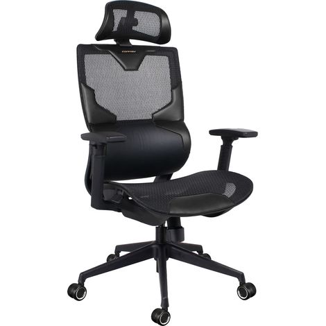 CORTEK BLACK VISION SEDIA GIREVOLE TRASPIRANTE DA UFFICIO PER GAMER