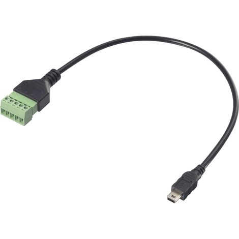 Renkforce USB 2.0 Câble adaptateur [1x USB 2.0 mâle Mini-B - 1x Raccordement par serrage] RF-6443960 30 cm gaine en PVC A590673 (1/3)