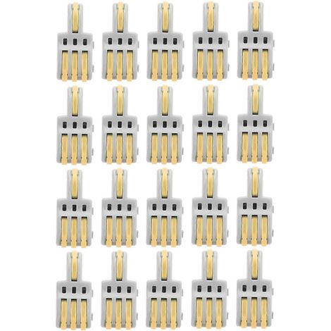 20 connecteurs rapides SPLF13, 1 entrée, 3 sorties, distributeur de câbles TTap pour moteurs d'éclairage, 250 V (jaune)