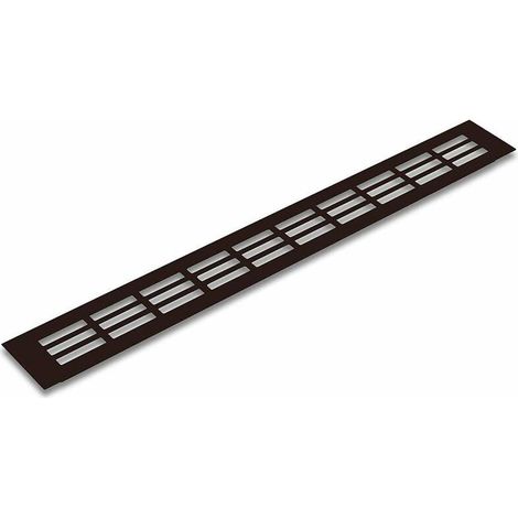 – Grille aération VMC rectangulaire 400 x 60mm – Métallique bronze anodisé – Trous pré-percés pour installation facile – Pour espaces intérieurs et extérieurs (1/2)