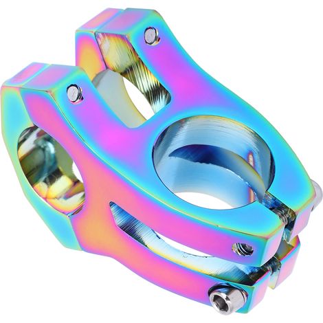 LUNJE Mountainbike-Vorbau, farbenfroh, kurzer Lenker, Aluminiumlegierung, 25,4 x 35 mm (1/5)