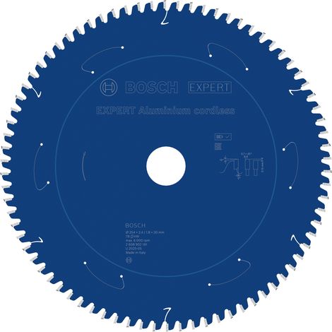 Bosch Aluminium cordless Circular Saw Blade 254 x 2.4/1.8 x 30 mm T78 2608902191 (1/5)