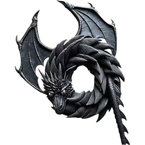 New, cute, and innovative design: the practical Dragon Wreath - Gothic Dragon Wreath - Black.