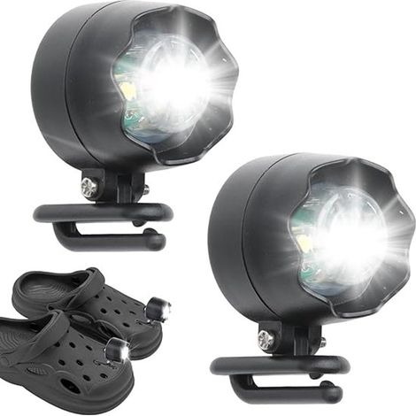 Lot de 2 – Lampe à clipser pour chaussures – Éclairage pour promenades nocturnes avec chien – Étanchéité IPX6 – 3 modes d'éclairage – Robuste (1/5)