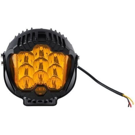Lampe de Travail de Voiture, IP67 Apparence Exquise étanche 5in 50W Phare LED de Voiture Antichoc pour (Lumière jaune) A (1/4)