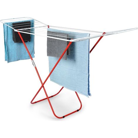 Stable collapsible drying rack in robust metal for indooroutdoor use