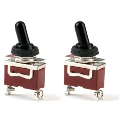 Waterproof 2-piece marine toggle switch, 12V, pre-wired, miniature switch, 12V DC 30A, 2-pole, on/off, SPST with waterproof cap for car, truck, boat--DTEKGAZ