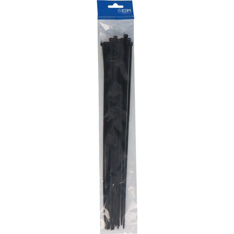 Bridas, nylon, alta calidad, negro, 385 x 4,8 mm, bolsa, 25 uds (1/4)