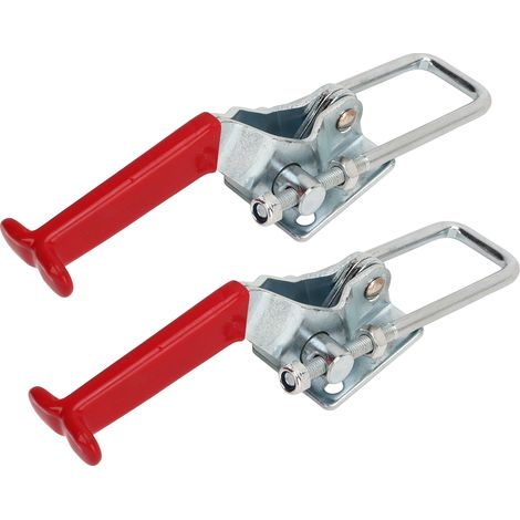 Lot de 2 Brides de Serrage en U 2000lbs, Pince à Levier Auto-Bloquante Réglable, Fixation Robuste pour Remorque et Camping-Car (1/5)