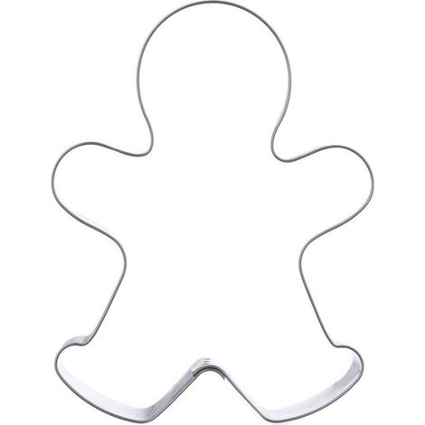 Tagliabiscotti a forma di omino in acciaio, 10 cm