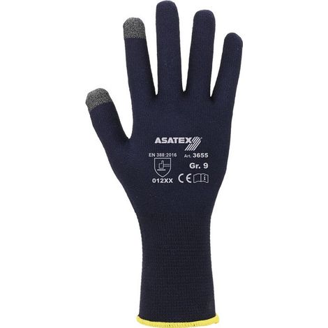 Guanto in maglia fine per smartphone e touchscreen taglia 7, blu scuro (Per 12)