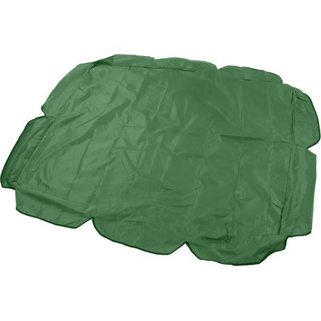 Auvent de balancelle en tissu Oxford 210D enduit argenté, imperméable et résistant aux UV, pour chaise de jardin ou terrasse, 142 x 120 x 18 cm, vert foncé (1/5)