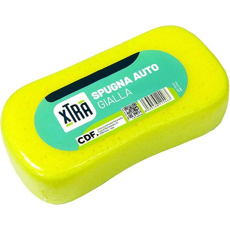 Spugna Auto Gialla - Dimensioni 23x12,5x6 cm - 20 pz - XTRA
