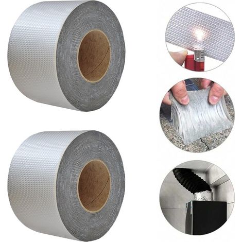 Ruban d'étanchéité en aluminium Super étanche,2 pièces, 1m, ruban de réparation épais auto-adhésif pour une étanchéité et une fixation solides (1/5)