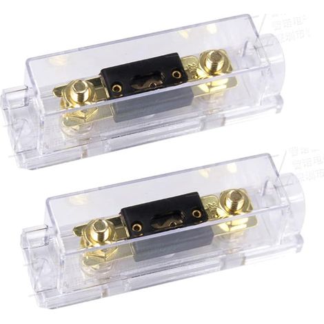 100A ANL-Sicherungshalter, 100A ANL-Sicherung, goldene Klinge, für Auto, Automobil, Audio, Strom, Sicherheitsschutz, vergoldet, für Messgerät 0, 2, 4