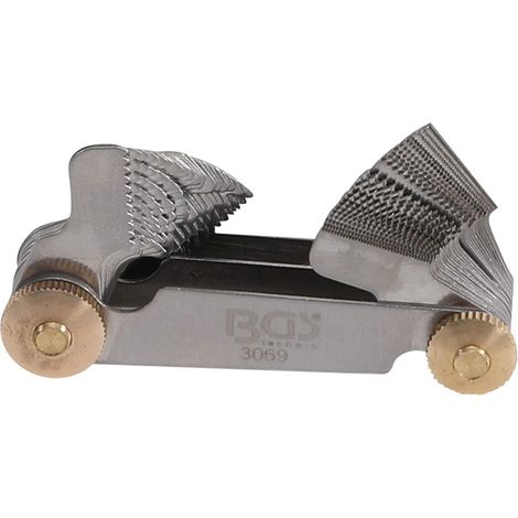 Peigne calibre jauge a filets metriques et withworth (cotes pouces) 52 lames