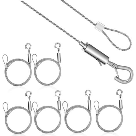 Fil de suspension pour tableaux en acier inoxydable, lot 6, longueur (1/5)