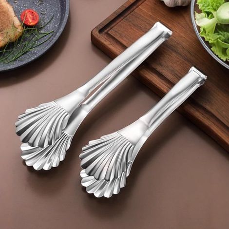 pinzas de acero inoxidable，pinzas de cocina de acero inoxidable，pinzas pequeñas de acero inoxidable，pinzas profesionales de acero (9 pulgadas (1/5)