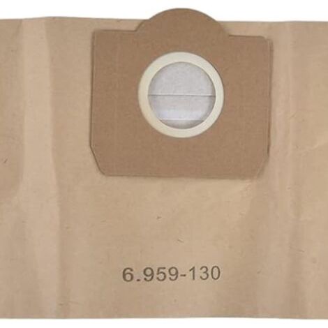 Lot de 5 Sacs Aspirateur pour Karcher 6.959-130.0, Sacs en papier filtre pour Karch (1/5)
