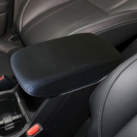 Auto Leder Mittelkonsole Box Pad Armlehne Schutzhülle für Forester 2019-2021 Schwarz (1/5)