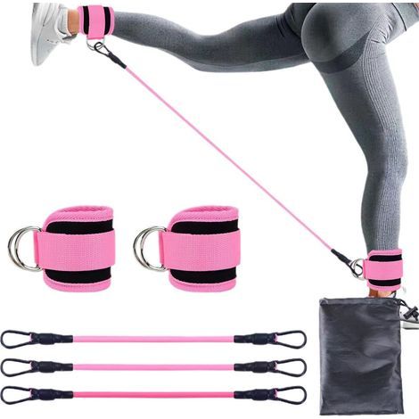 Fitness-Knöchelmanschetten (Set) – Trainings-Knöchelmanschette – Bequeme, verstellbare und dicke Knöchel-/Handgelenkmanschette – Entwickelt für Gesäßmuskeltraining (Convi) (1/5)
