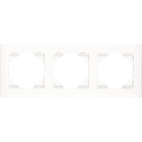 Plaque de finition blanche triple Efapel Logus 90 (1/2)
