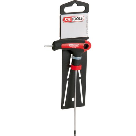 KS Tools - Clé mâle 6 pans à tête sphérique à poignée en T sur support, 5 mm - 151.8134-E (1/3)