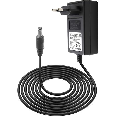 Adaptateur Secteur 12V 3A 36W Universel Chargeur Transformateur AC-DC 100-240V 50/60Hz pour LED Routeurs Caméras Système Téléphonique Protection Surtension Court-Circuit Surchauffe 5.5mm x 2.1mm (1/5)