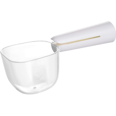 Pelle pour nourriture (chat/chien) avec clip de fermeture – convient aussi pour les glaçons, les grains de café et la farine – blanc. (1/5)