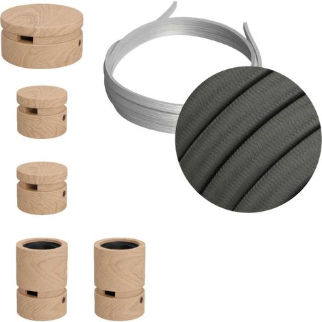 Sistema Filé Wiggle Kit - con cavo di 3 m per catenaria e 5 componenti in legno per interni