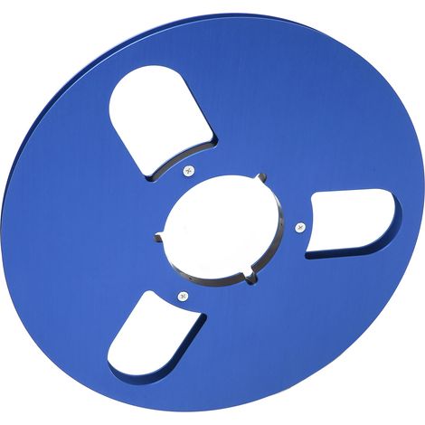 1/4 Zoll 10 Zoll offene Spule aus Aluminiumlegierung mit 3 Löchern für TEAC-Maschine, blaue Farbe (1/5)