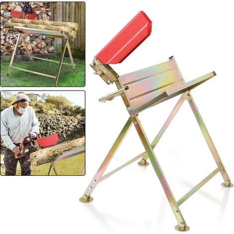 Randaco Supporto per tronchi con supporto per motosega pieghevole Supporto per tronchi in metallo 150kg (1/5)