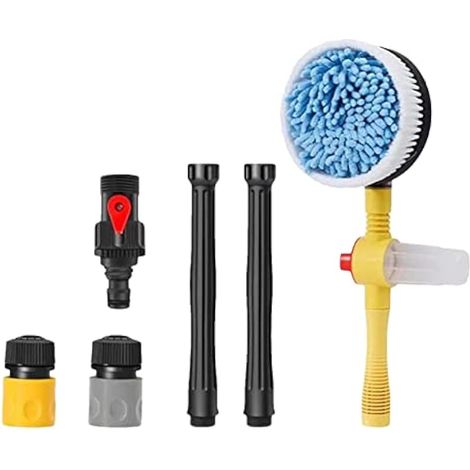 Brosse de lavage de voiture, brosse de lavage de voiture à long manche, gant de lavage de voiture en microfibre, brosse de lavage de voiture télescopique, brosse de nettoyage de voiture réglable, (1/5)