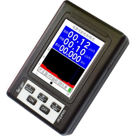 Compteur Geiger, détecteur de rayonnement avec système d'alarme Automatique, Test de Rayons X, Grand écran de 2,8 Pouces, Dispositif d'alarme de Dose Détecteur de rayonnement nucléaire