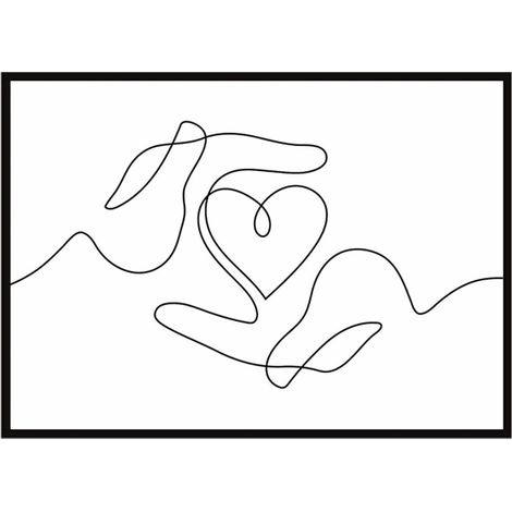 POSTER FOTOGRAFICO IN CORNICE 33x43 cm Amore San Valentino Lineart P2243 (1/3)