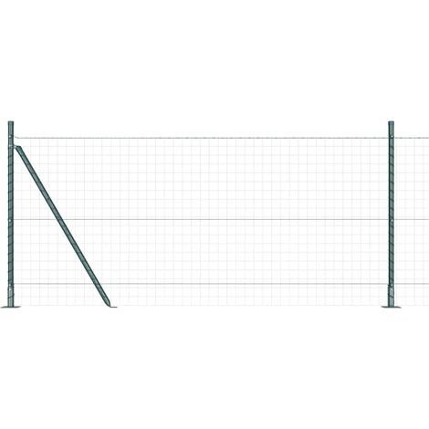 Poteau de clôture. 26 pcs Gris 3,2 x 3,2 x 90 cm (1/5)