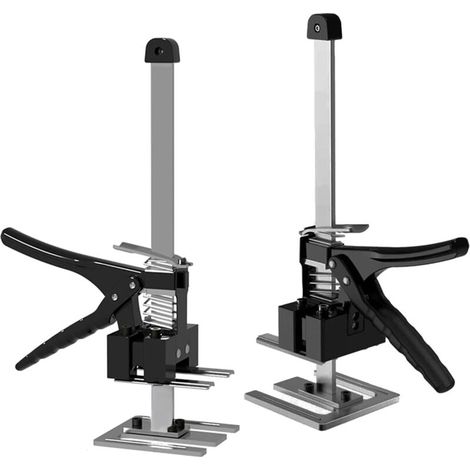 2 pièces Lève-plaques Placo Meuble Avec échelle, 29cm Réglable Leve Plaque Meuble, Etai Telescopique Leve Meuble pour les Sols, Fenêtres et les Armoires, Capacité de Charge Maximale de 240 kg (1/4)